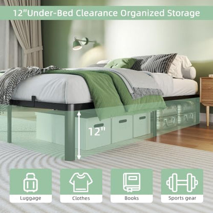 Queen Bed Frame Heavy Duty Steel Platform, view 4