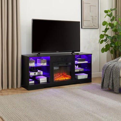 Fireplace TV Stand with 18" Fireplace, view 4