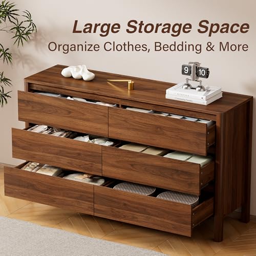 55" Mid-Century Modern Dresser for Bedroom, view 6