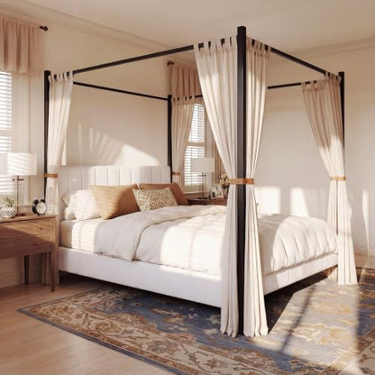 Xamia California King Size Canopy Bed Frame, view 5