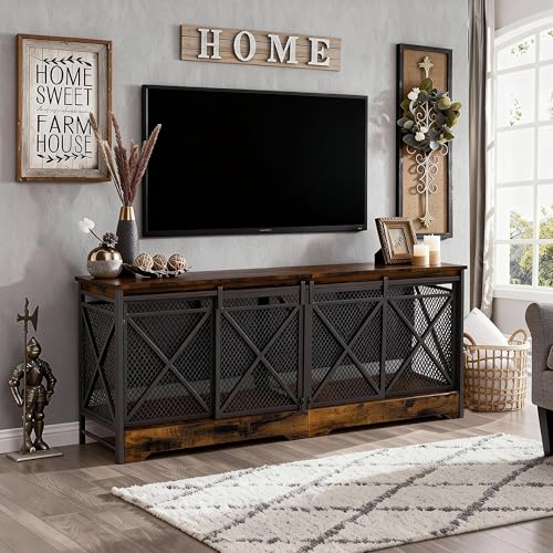 78" Double Dog Crate with Divider, Caramel Brown, view 5