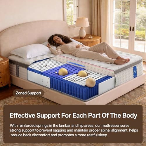 12 Inch Queen Mattress, Hybrid Mattress in a Box, view 5