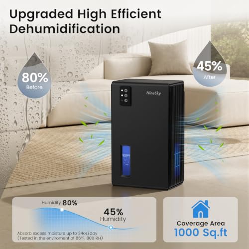 Dehumidifiers for Home, 1000 Sq.Ft Dehumidifier with 95oz Water Tank, view 4
