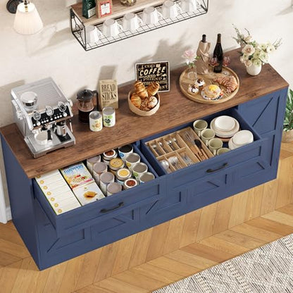 71” Large Sideboard Buffet Cabinet with Storage, view 6