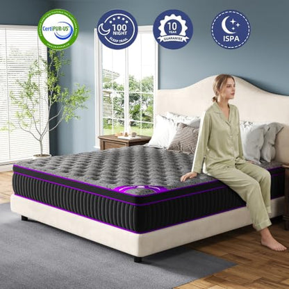 Full Size Mattress 14 Inch, Hybrid Gel Memory Foam & Pocket Springs, view 8