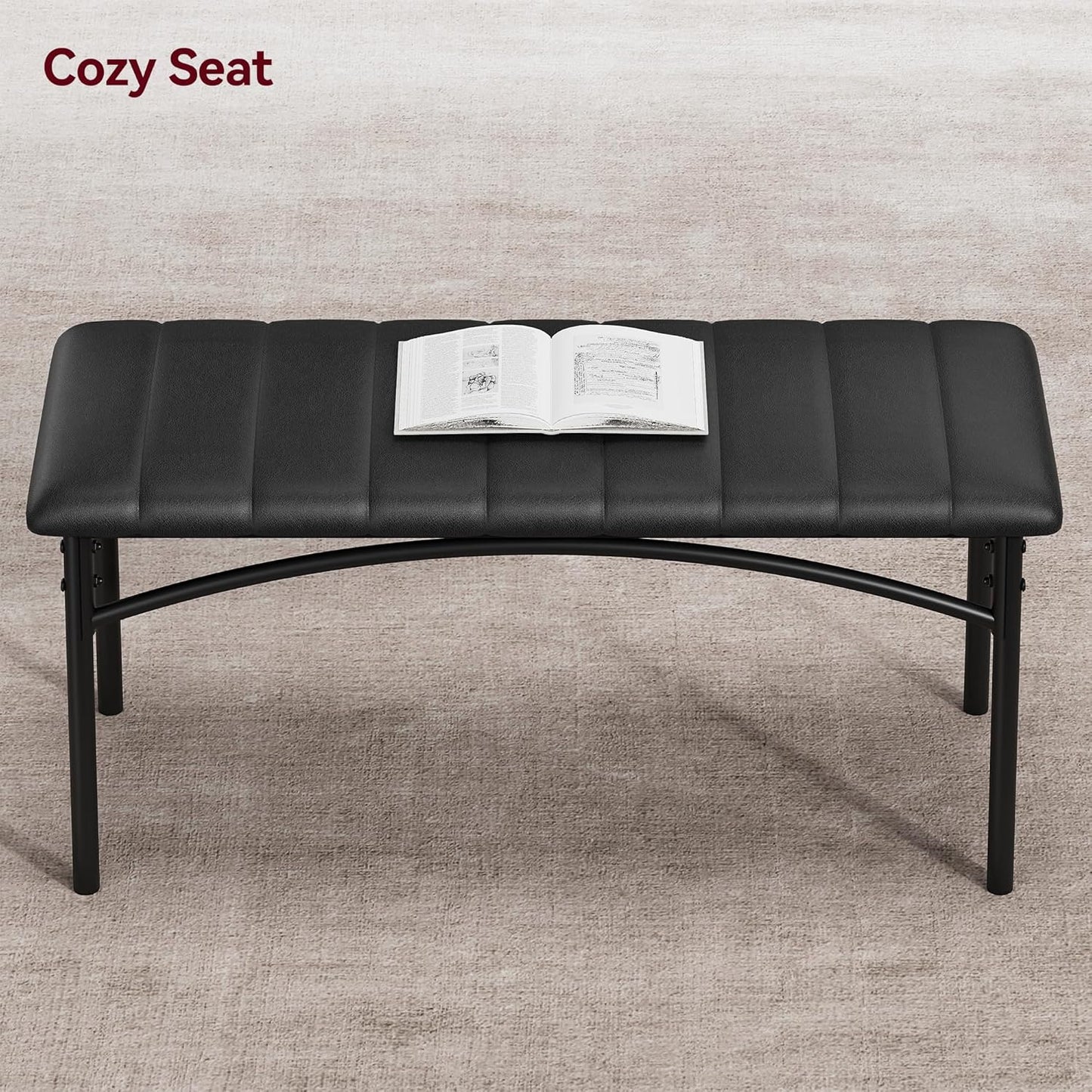 Dining Table Set for 2, Kitchen Table with Upholstered Chairs for 2, Small Dining Room Table Set, Square Kitchen Table Set for Small Space, Apartment, Home, Studio, Rustic Black