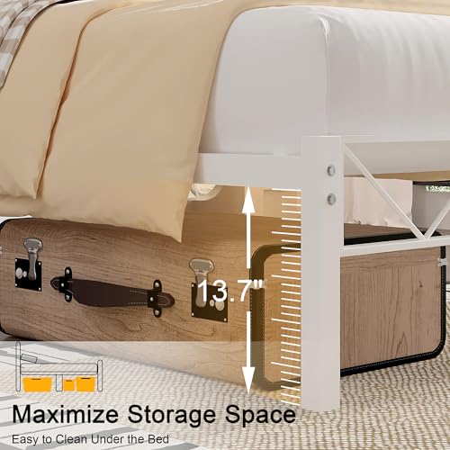 Twin Size Bed Frame with Headboard, view 6