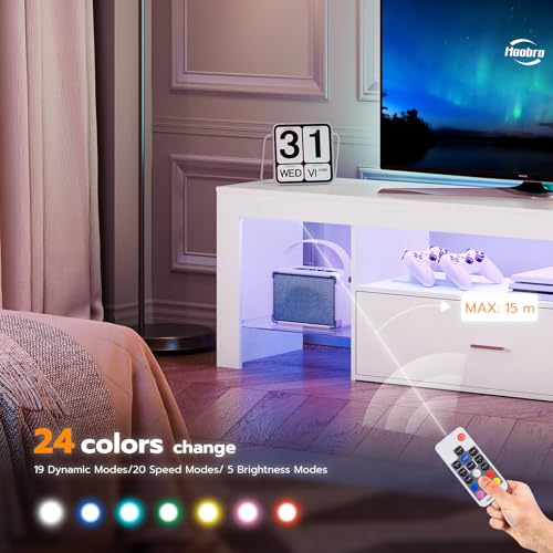 LED TV Stand with Power Outlets to 65 inch TV, view 8