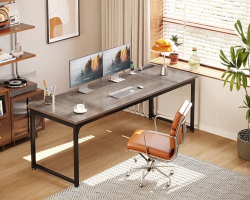 71 Inch Computer Desk with Power Outlet, view 3