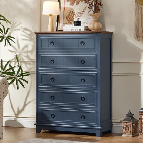 Farmhouse 5 Drawer Dresser for Bedroom, view 2