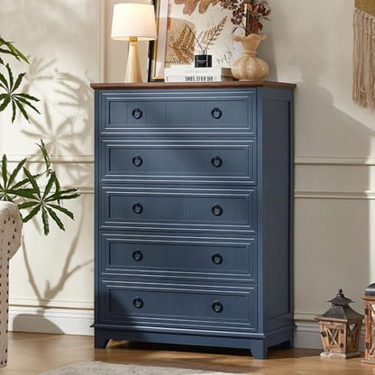 Farmhouse 5 Drawer Dresser for Bedroom, view 2