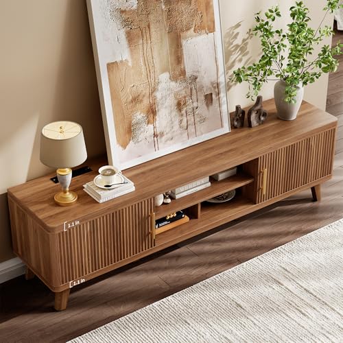 70" Mid Century Modern TV Stand, view 4