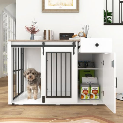 44" Dog Crate Furniture, Dog Kennel (44" Right Facing Door), view 7