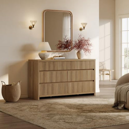Fluted Dresser for Bedroom with 7 Drawers 55.2" Extra-Wide Dressers, view 5