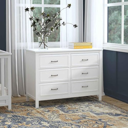 Charlie 6-Drawer Baby Dresser, GREENGUARD Certified - White, view 5