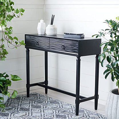 SAFAVIEH Home Collection Aliyah Black 2-Drawer Console Table CNS5729A