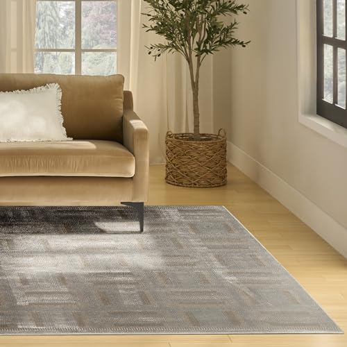 Home Nordic Grey Multicolor 8' x 10' Scandinavian Area Rug - Easy Clean, Non Shedding, Bed Room, Living Room, Dining Room, Kitchen (8' x 10')