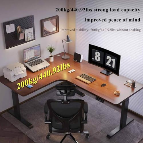 Lshaped Standing Deskheight Adjustable Corner Desk for Home Officesit Stand, view 4