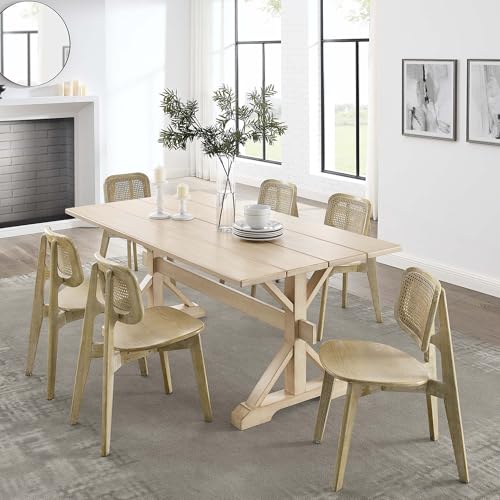 Windchime 71Inch Dining Table Solid Wood Natural Finish Modern Kitchen Room Entertaining Home Furniture Quality Stylish Elegant Durable Refined Versatile Contemporary