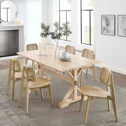Windchime 71Inch Dining Table Solid Wood Natural Finish Modern Kitchen Room Entertaining Home Furniture Quality Stylish Elegant Durable Refined Versatile Contemporary