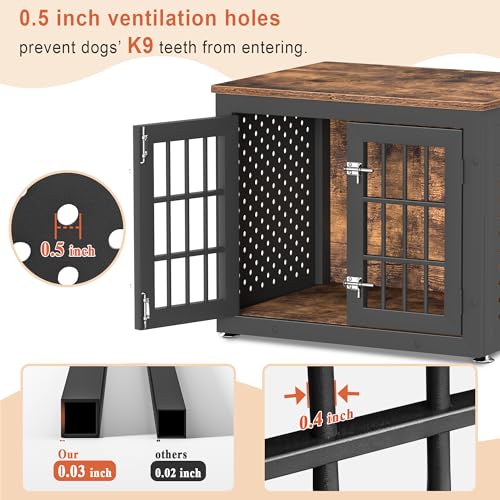 26" Heavy Duty Dog Crate Furniture for Small Dogs, view 4