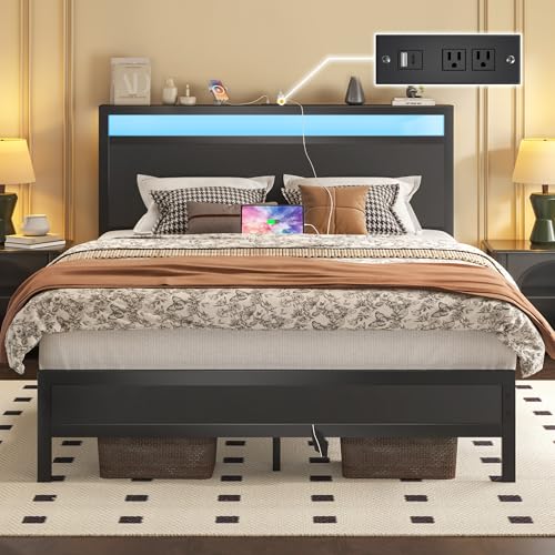 Full Bed Frame with Headboard & Footboard, view 2