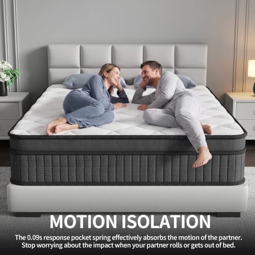 12 Inch Full Size Mattress, Individually Wrapped Pocket Spring Mattress in a Box, view 8