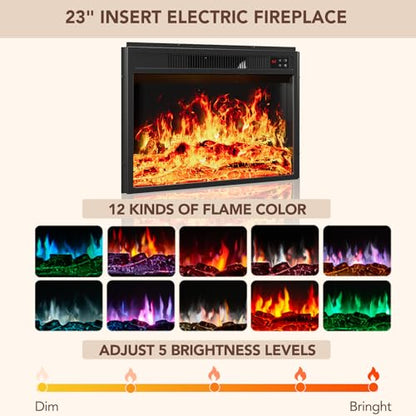 58" Farmhouse Fireplace TV Stand with 23" Electric Fireplace, view 5
