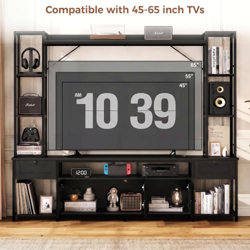 85" W Entertainment Center for TVs 65 inch, TV Stand with Storage, view 4