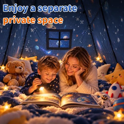 Twin Bed Toddler Canopy Tent for Kids, Space Galaxy Kids Indoor Sleep Tents, view 6