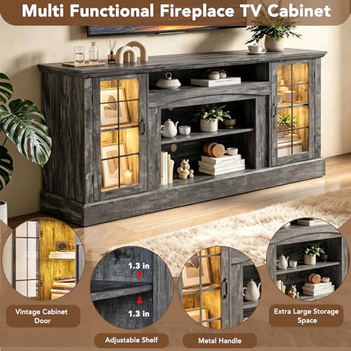 MXV 70" Farmhouse TV Stand for 80 Inch TV, view 4
