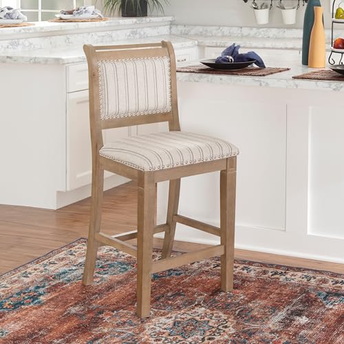 Home Décor Lisbon Grey Counter Stool, Gray Wash