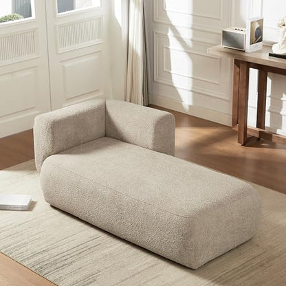 Upholstered Chaise Lounge Indoor for Living Room Bedroom Office Chaise Lounge, view 5
