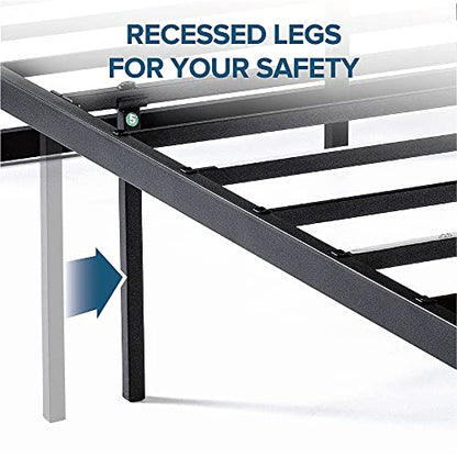 Abel Metal Platform Bed Frame / Mattress Foundation with Steel Slat Support /, view 6