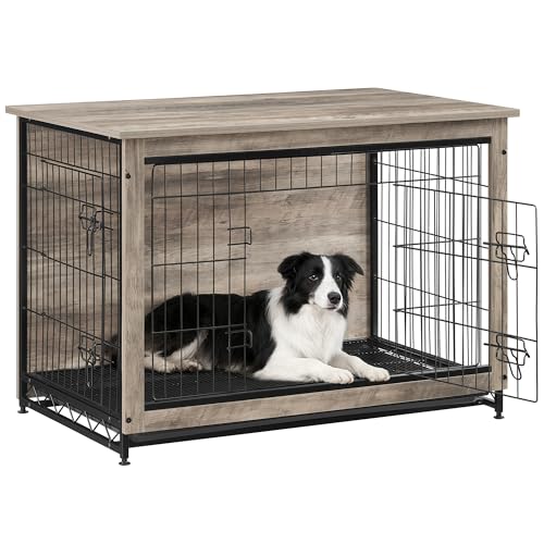 38.6" Dog Crate Furniture, Indoor Dog Kennel Side End Table, view 2