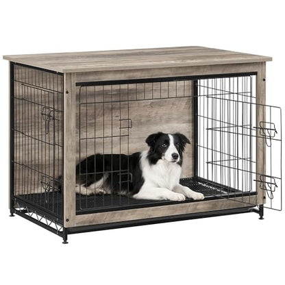 38.6" Dog Crate Furniture, Indoor Dog Kennel Side End Table, view 2