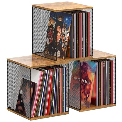 Dmevkic 3 Cube Vinyl Record Storage, view 2