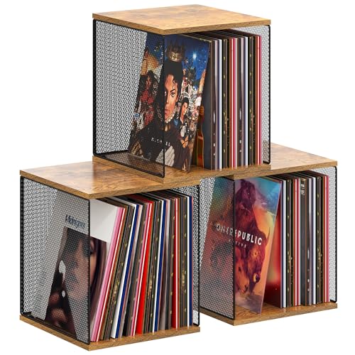 Dmevkic 3 Cube Vinyl Record Storage, view 2