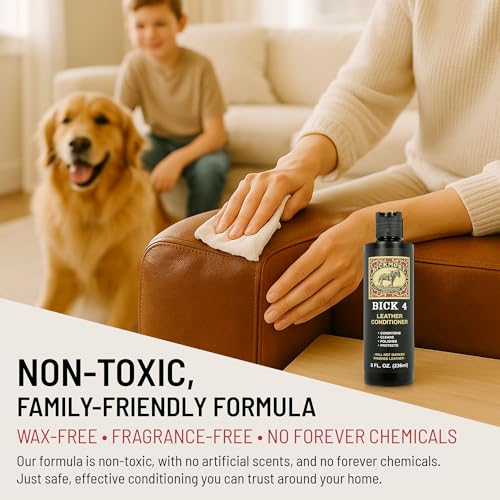 Bick 4 Leather Conditioner and Leather Cleaner 16 oz - Will Not Darken Leather - Safe For All Leather Apparel, Furniture, Jackets, Shoes, Auto Interiors, Bags & All Other Leather Accessories