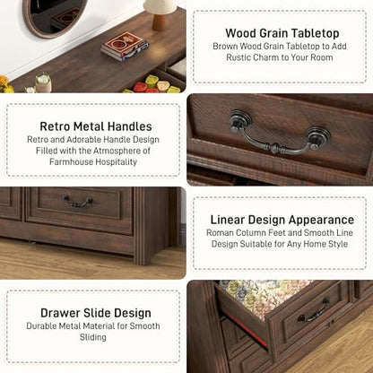 Farmhouse 12 Drawer Dresser for Bedroom, view 7