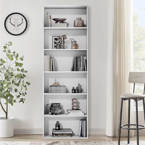 71" Tall 6-Tier Bookshelf, Large Open Display Bookcase with Ample Storage, view 4