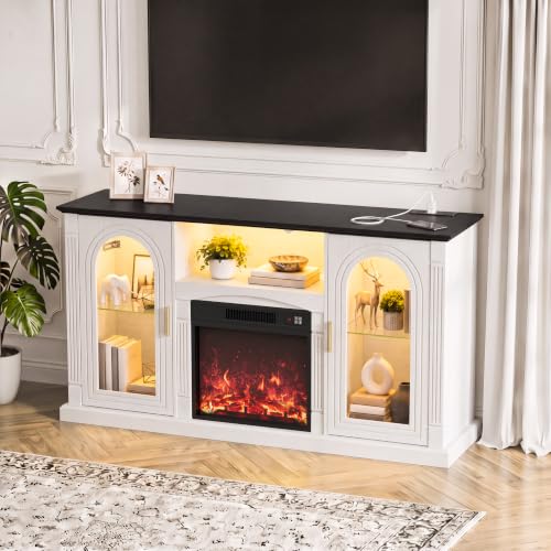 58'' W Fireplace TV Stand, Entertainment Center for TV up to 65'', view 2