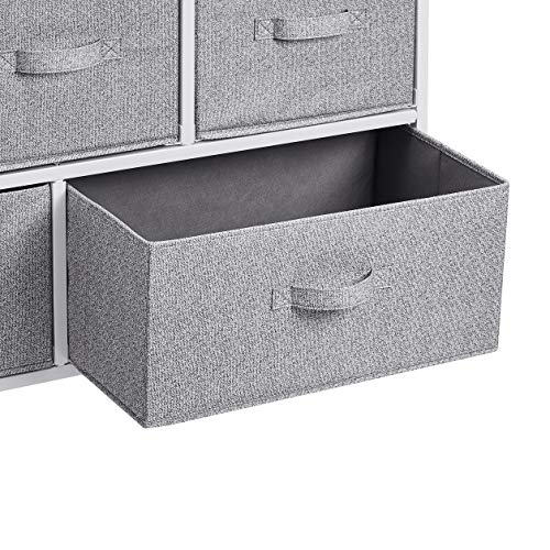Extra Wide Fabric 5-Drawer Storage Organizer Unit for Bedroom Closet, White, view 5