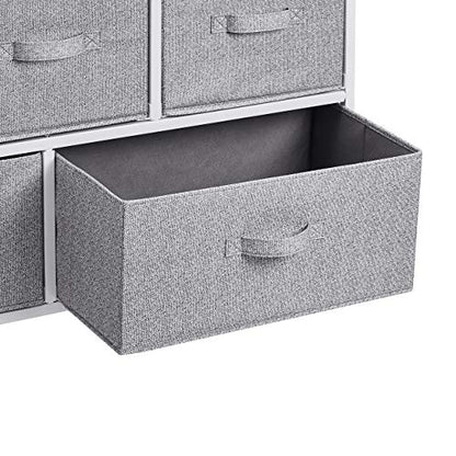 Extra Wide Fabric 5-Drawer Storage Organizer Unit for Bedroom Closet, White, view 5