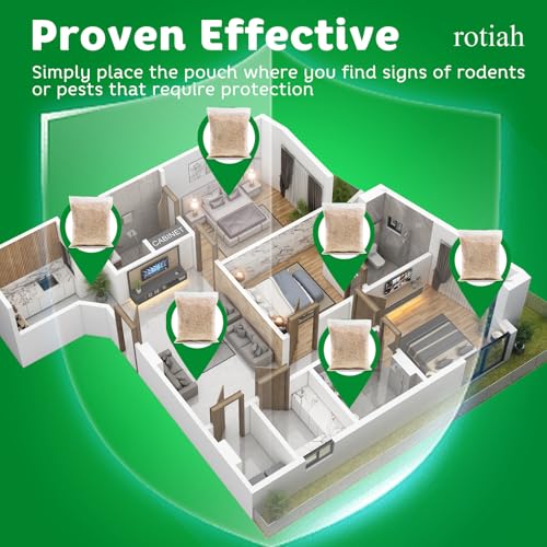 Pest Rodent Repellent Pouches, Peppermint Oil for Mouse, Roach, Ant, Spider, view 5