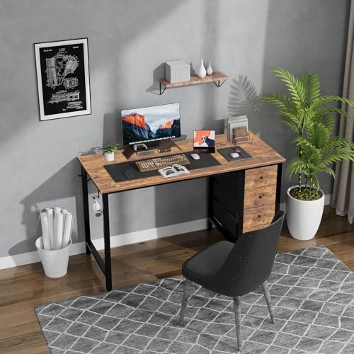 47 inch Computer Desk with 4 Drawers, view 5