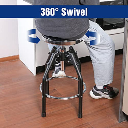 Heavy Duty Adjustable Hydraulic Shop Stool, Garage Bar Stool, 29in to 33.86in, view 7
