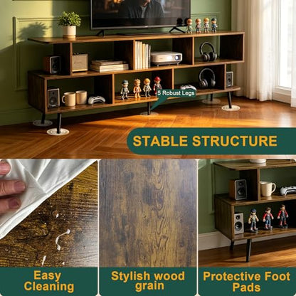 65" Amber TV Stand with Power Outlet for TVs up to 75", view 8