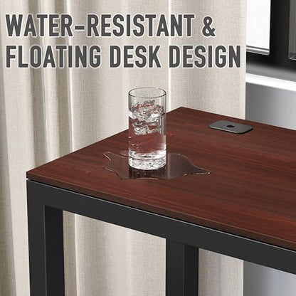 55 x 60 Inches Commercial-Grade L-Shape Corner Office Computer Desk, Cherry