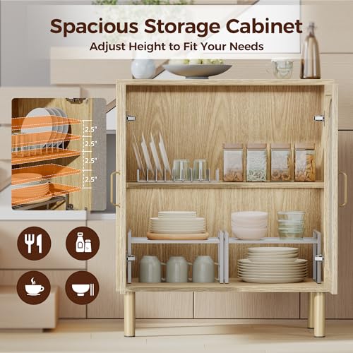 Sideboard Buffet Cabinet with Storage, Small Boho Entryway Credenza, view 4